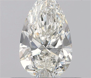 0.52 Carats, Pear J Color, SI1 Clarity and Certified by GIA