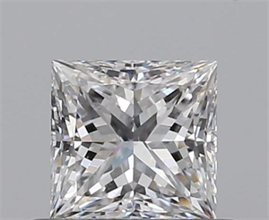 0.51 Carats, Princess D Color, SI1 Clarity and Certified by GIA