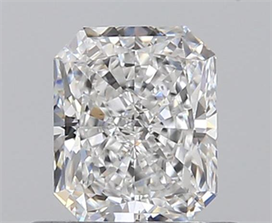 0.57 Carats, Radiant E Color, SI1 Clarity and Certified by GIA