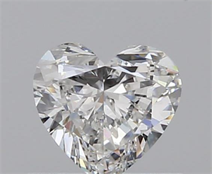 0.53 Carats, Heart F Color, VVS1 Clarity and Certified by GIA
