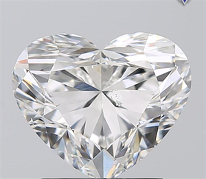 2.01 Carats, Heart F Color, SI1 Clarity and Certified by GIA