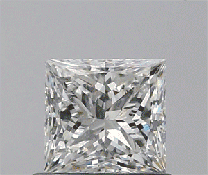 0.58 Carats, Princess G Color, SI1 Clarity and Certified by GIA
