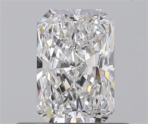 0.50 Carats, Radiant E Color, SI1 Clarity and Certified by GIA
