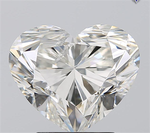 3.00 Carats, Heart I Color, SI2 Clarity and Certified by GIA