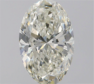 0.79 Carats, Oval K Color, SI2 Clarity and Certified by GIA