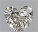 0.91 Carats, Heart K Color, SI2 Clarity and Certified by GIA