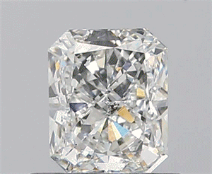 0.57 Carats, Radiant G Color, SI1 Clarity and Certified by GIA