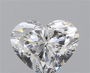 0.51 Carats, Heart F Color, VS2 Clarity and Certified by GIA