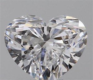 0.60 Carats, Heart D Color, SI2 Clarity and Certified by GIA
