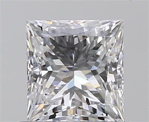 0.70 Carats, Princess D Color, SI1 Clarity and Certified by GIA