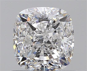 0.90 Carats, Cushion D Color, SI1 Clarity and Certified by GIA