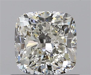 0.91 Carats, Cushion K Color, SI2 Clarity and Certified by GIA