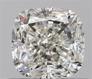 0.91 Carats, Cushion K Color, SI1 Clarity and Certified by GIA