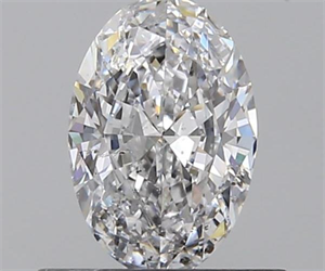 0.50 Carats, Oval D Color, SI2 Clarity and Certified by GIA