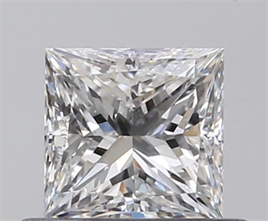 0.50 Carats, Princess F Color, VS1 Clarity and Certified by GIA