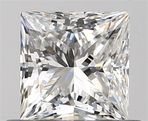 0.54 Carats, Princess H Color, VS2 Clarity and Certified by GIA