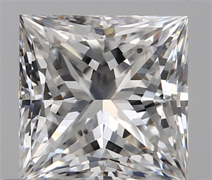 0.51 Carats, Princess E Color, SI1 Clarity and Certified by GIA