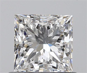 0.70 Carats, Princess E Color, VS2 Clarity and Certified by GIA