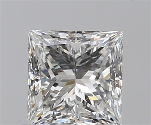 0.62 Carats, Princess F Color, SI1 Clarity and Certified by GIA