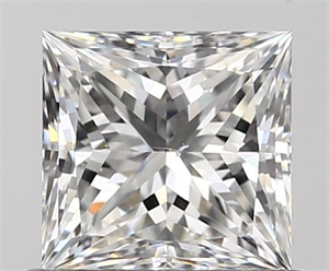 0.70 Carats, Princess G Color, SI1 Clarity and Certified by GIA