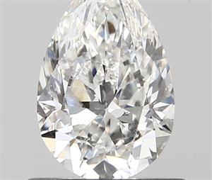 0.70 Carats, Pear F Color, SI1 Clarity and Certified by GIA