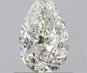 0.61 Carats, Pear J Color, SI1 Clarity and Certified by GIA