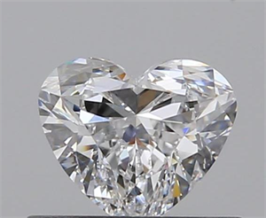 0.50 Carats, Heart D Color, SI1 Clarity and Certified by GIA