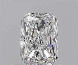 0.50 Carats, Radiant E Color, VS2 Clarity and Certified by GIA