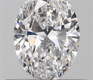 0.52 Carats, Oval D Color, SI1 Clarity and Certified by GIA