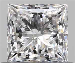 0.52 Carats, Princess D Color, SI1 Clarity and Certified by GIA