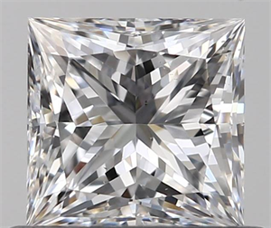 0.60 Carats, Princess D Color, VS2 Clarity and Certified by GIA