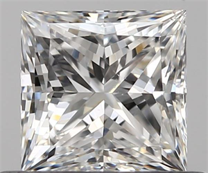 0.51 Carats, Princess F Color, SI1 Clarity and Certified by GIA