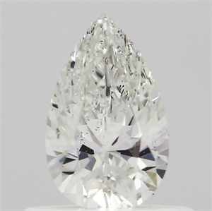Lab Created Diamond 0.43 Carats, Pear with  Cut, G Color, SI1 Clarity and Certified by IGI