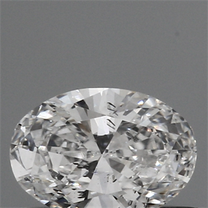Lab Created Diamond 0.30 Carats, Oval with  Cut, D Color, SI1 Clarity and Certified by IGI