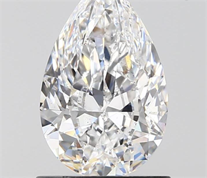 1.00 Carats, Pear D Color, SI1 Clarity and Certified by GIA
