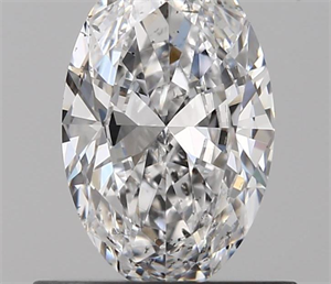 0.60 Carats, Oval D Color, SI2 Clarity and Certified by GIA