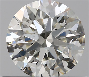 0.60 Carats, Round with Excellent Cut, K Color, SI1 Clarity and Certified by GIA