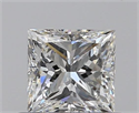 0.54 Carats, Princess F Color, VS1 Clarity and Certified by GIA