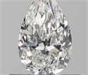 0.51 Carats, Pear F Color, SI2 Clarity and Certified by GIA