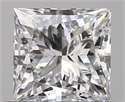 0.51 Carats, Princess D Color, VS2 Clarity and Certified by GIA