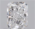 0.52 Carats, Radiant D Color, SI1 Clarity and Certified by GIA