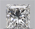 0.51 Carats, Princess D Color, VS1 Clarity and Certified by GIA
