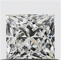 0.51 Carats, Princess F Color, VVS2 Clarity and Certified by GIA