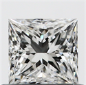 0.51 Carats, Princess E Color, VS1 Clarity and Certified by GIA