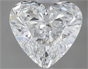 0.70 Carats, Heart E Color, SI1 Clarity and Certified by GIA