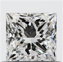 0.51 Carats, Princess E Color, VVS2 Clarity and Certified by GIA