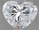 0.67 Carats, Heart D Color, VVS1 Clarity and Certified by GIA