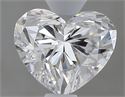 0.60 Carats, Heart D Color, VVS2 Clarity and Certified by GIA
