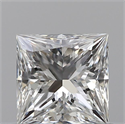 0.50 Carats, Princess E Color, VVS2 Clarity and Certified by GIA