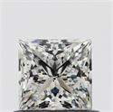0.60 Carats, Princess G Color, SI1 Clarity and Certified by GIA